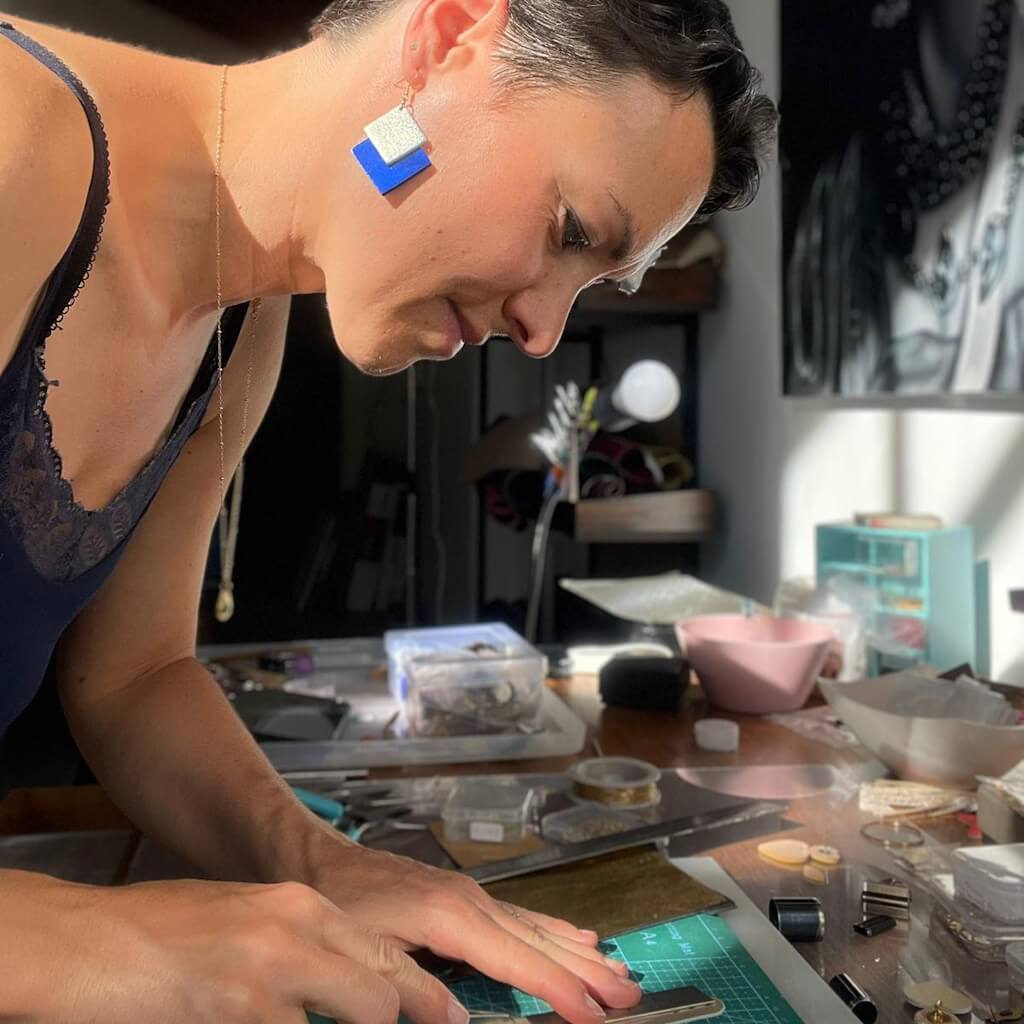 amelie creatrice boucles oreilles cuir